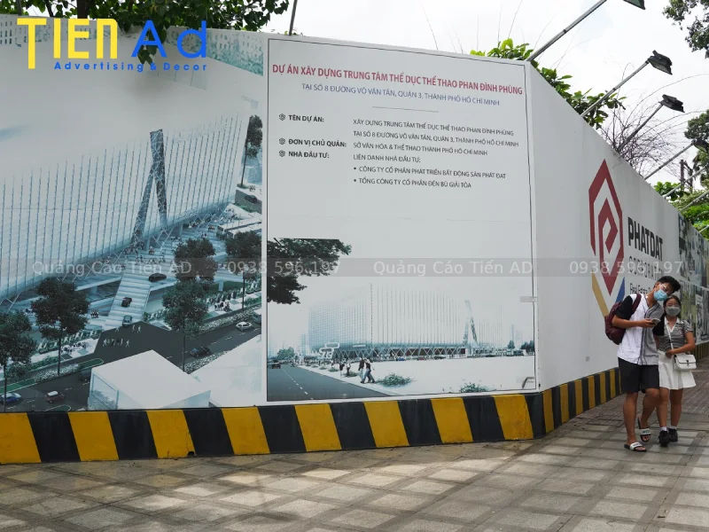 Phương án hoarding hàng rào dự án tại Quận 3 được CĐT Phát Đạt lựa chọn
