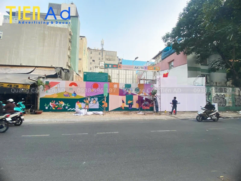 Phương án thi công hoarding cho CĐT AKYN ở Quận 3