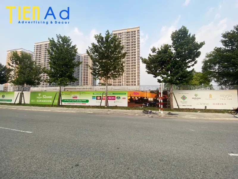 Phương án thi công hoarding dự án Midori Park Square cho Becamex Tokyu