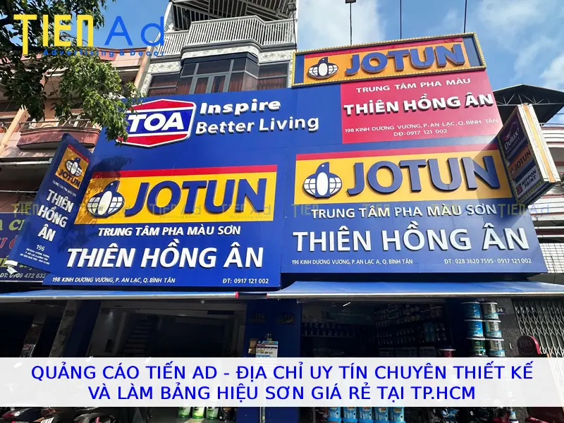 Quảng Cáo Tiến AD Địa chỉ uy tín chuyên thiết kế và bảng hiệu sơn giá rẻ TPHCM