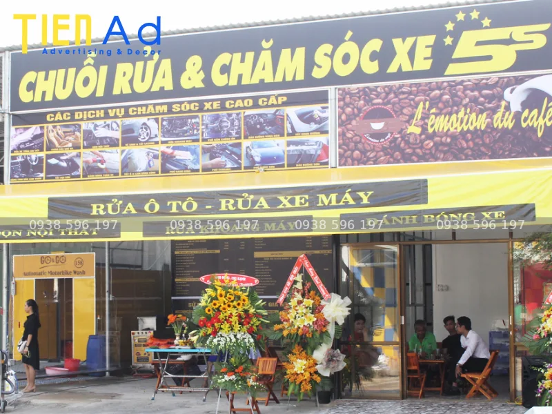 Quảng Cáo Tiến AD Đơn vị uy tín làm bảng hiệu rửa xe chuyên nghiệp