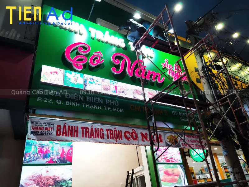 Quảng Cáo Tiến AD chuyên làm bảng hiệu quảng cáo Quận Bình Thạnh trọn gói giá rẻ