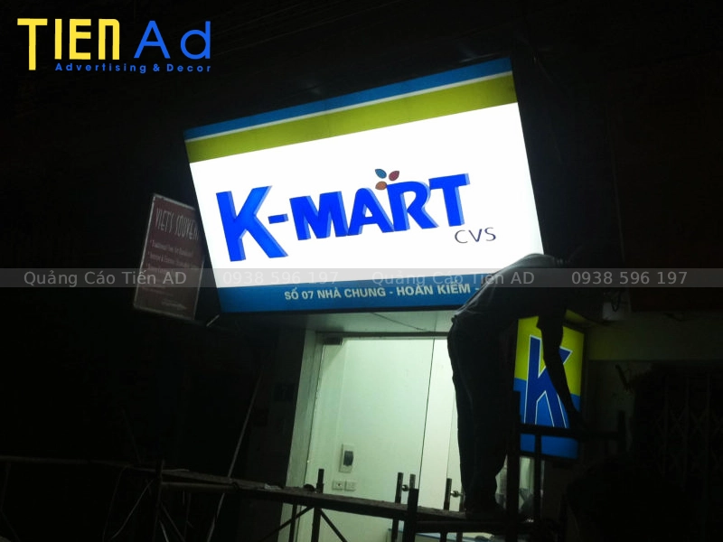 Quảng Cáo Tiến AD chuyên làm hộp đèn bạt không gân trọn gói giá rẻ tại TP.HCM