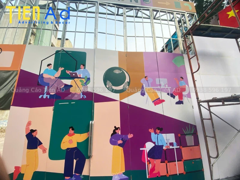 Quảng Cáo Tiến AD chuyên thi công hoarding hàng rào công trình trọn gói giá rẻ tại TP.HCM