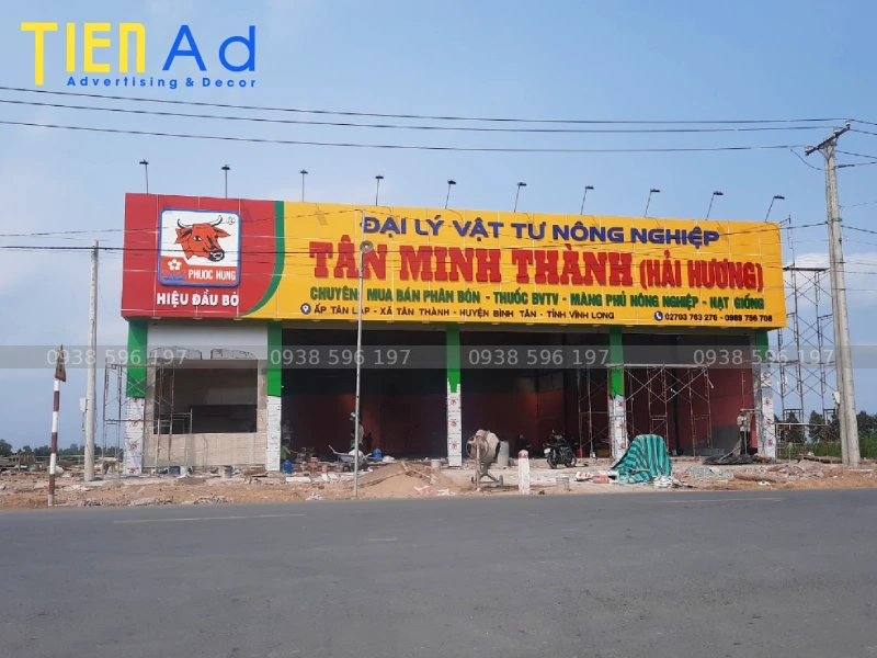 Quy cách thiết kế bảng hiệu cửa hàng vật tư nông nghiệp chuẩn phong thủy