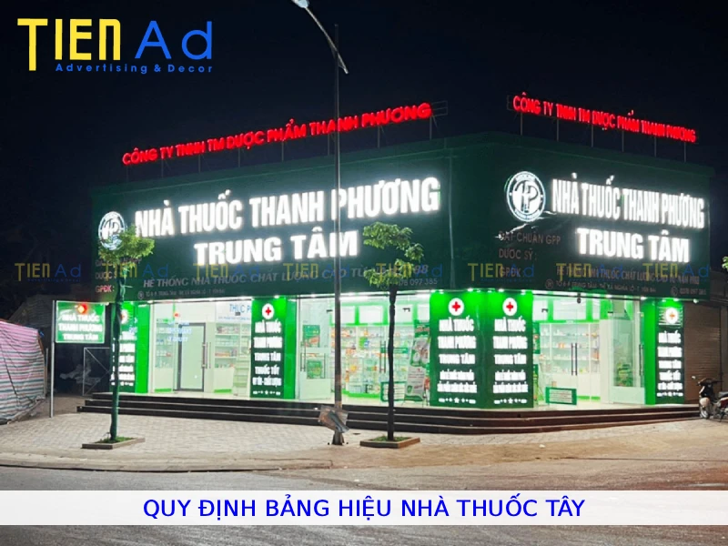 Quy định bảng hiệu nhà thuốc tây
