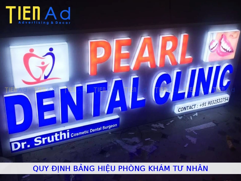 Quy định bảng hiệu phòng khám tư nhân