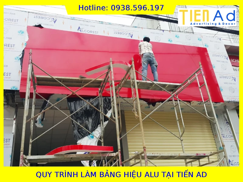 Quy trình làm bảng hiệu alu tại TIẾN AD