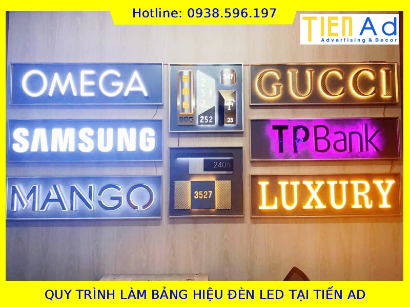 Quy trình làm bảng hiệu đèn led tại TIẾN AD