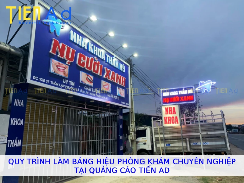 Quy trình làm bảng hiệu phòng khám chuyên nghiệp tại Quảng Cáo Tiến AD