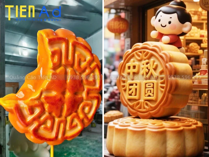 Quy trình sản xuất mô hình bánh trung thu composite tại Tiến AD