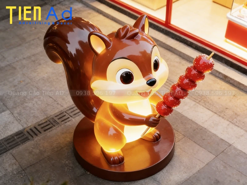 Quy trình sản xuất mô hình chú sóc nâu composite theo yêu cầu