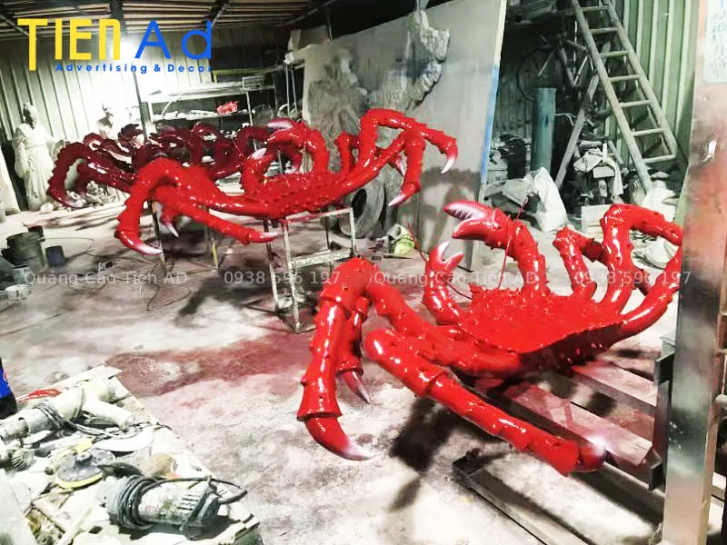 Quy trình sản xuất mô hình con cua bằng composite