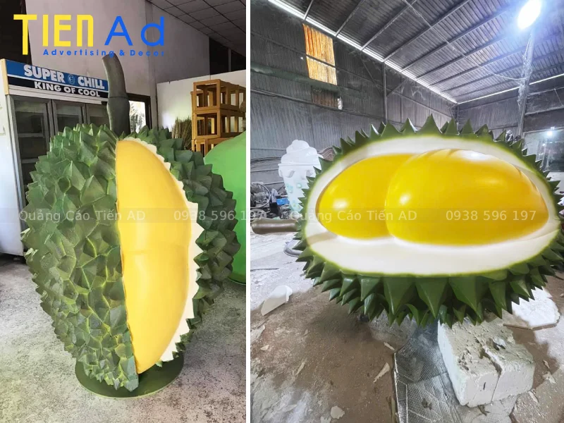 Quy trình sản xuất mô hình trái sầu riêng bằng composite tiêu chuẩn tại xưởng