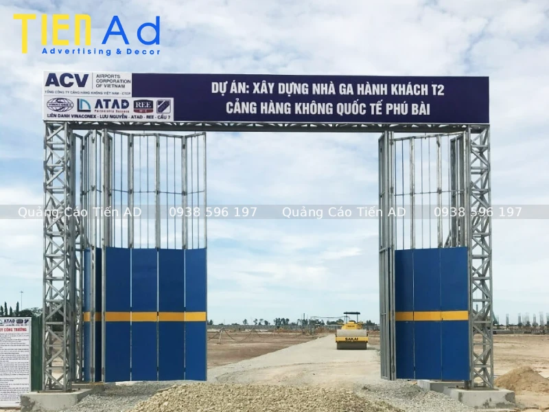 Quy trình thi công cổng chào dự án bất động sản chuyên nghiệp tại Tiến AD