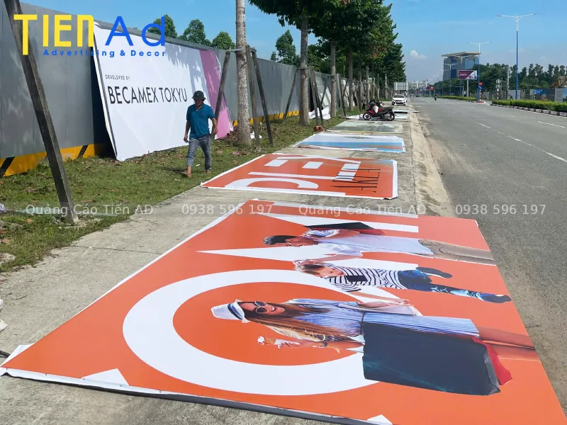 Quy trình thi công hoarding dự án Midori Park The Glory cho Becamex Tokyu