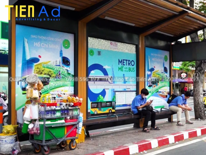 Quy trình thi công quảng cáo nhà chờ xe buýt chuyên nghiệp