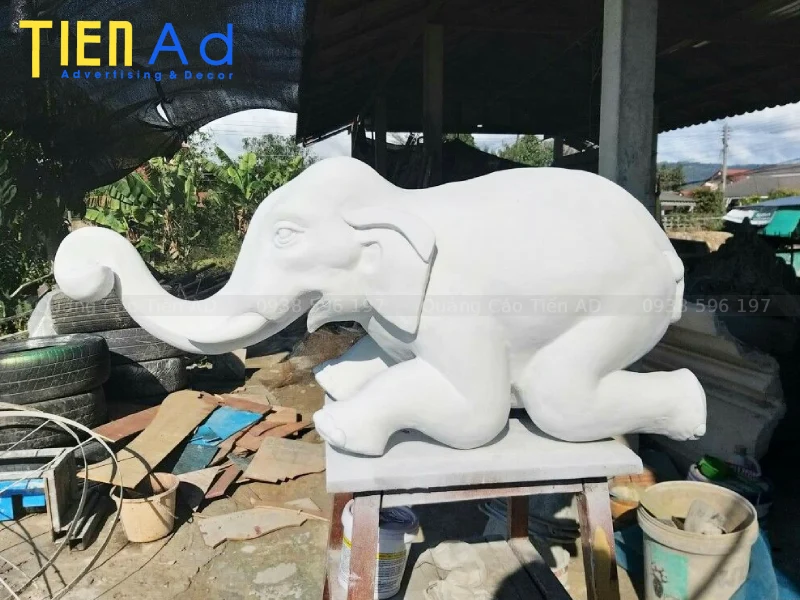 Quy trình thiết kế và sản xuất mô hình con voi bằng composite