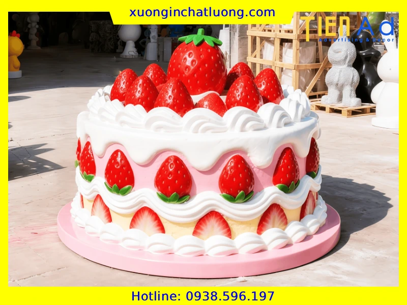 Sản Xuất Mô Hình Bánh Kem Composite Khổng Lồ Theo Yêu Cầu