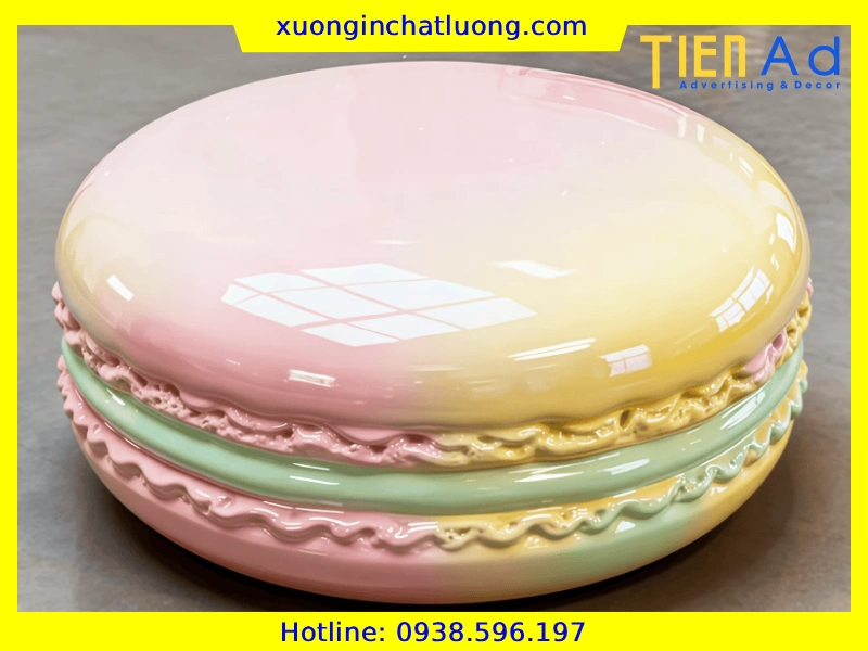 Sản Xuất Mô Hình Bánh Macaron Bằng Composite Theo Yêu Cầu