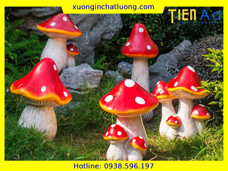 Sản Xuất Mô Hình Cây Nấm Bằng Composite Theo Yêu Cầu
