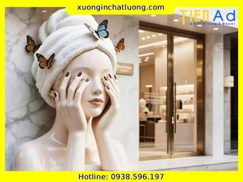 Sản Xuất Mô Hình Cô Gái Composite Cho Spa Làm Đẹp Theo Yêu Cầu