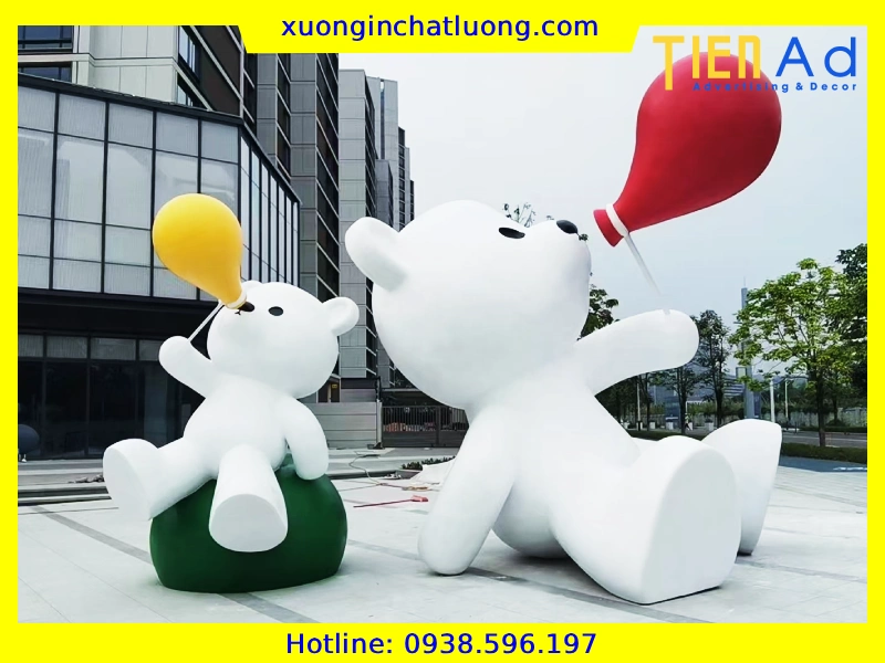 Sản Xuất Mô Hình Gấu Composite Trang Trí Theo Yêu Cầu