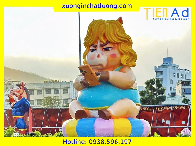 Sản Xuất Mô Hình Linh Vật Composite Theo Yêu Cầu