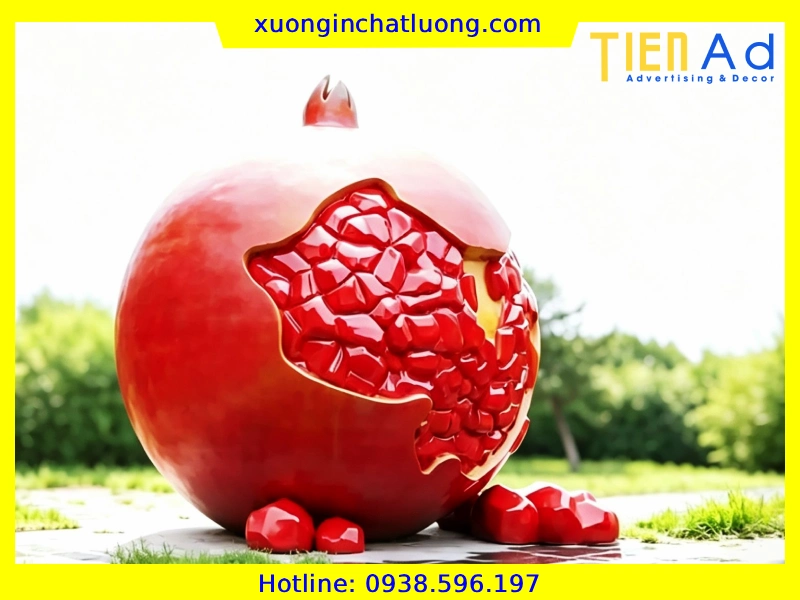 Sản Xuất Mô Hình Trái Lựu Composite Theo Yêu Cầu