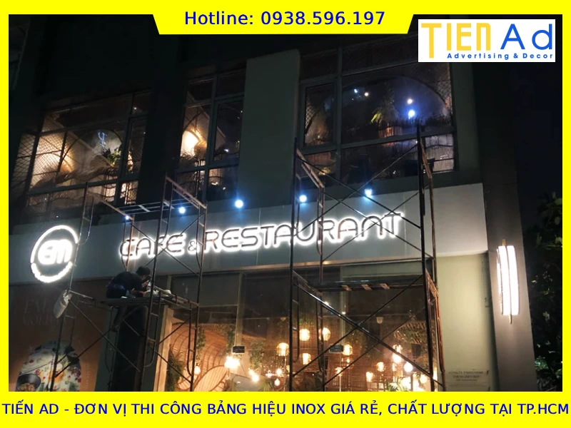 TIẾN AD đơn vị thi công bảng hiệu inox giá rẻ chất lượng tại TP.HCM