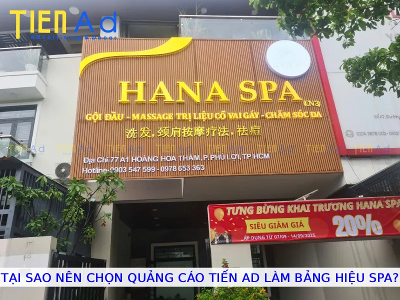 Tại sao nên chọn Quảng Cáo Tiến AD làm bảng hiệu spa