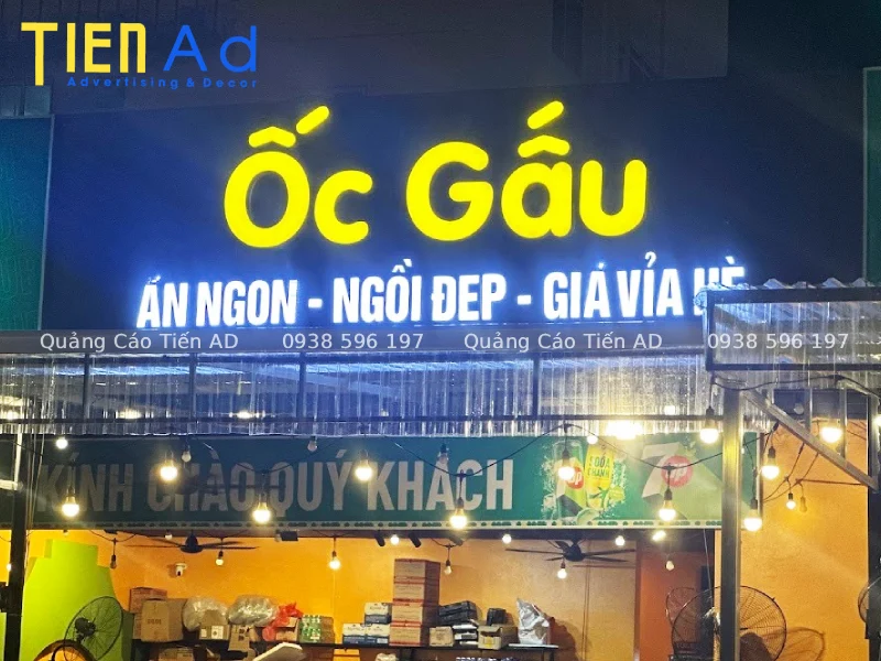 Tại sao quán ốc cần đầu tư một biển hiệu quán ốc đẹp và ấn tượng