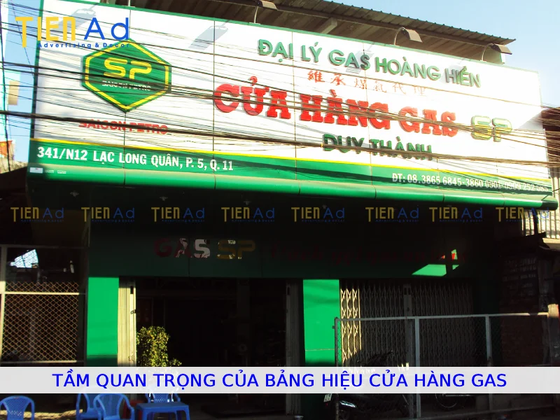 Tầm quan trọng của bảng hiệu cửa hàng gas