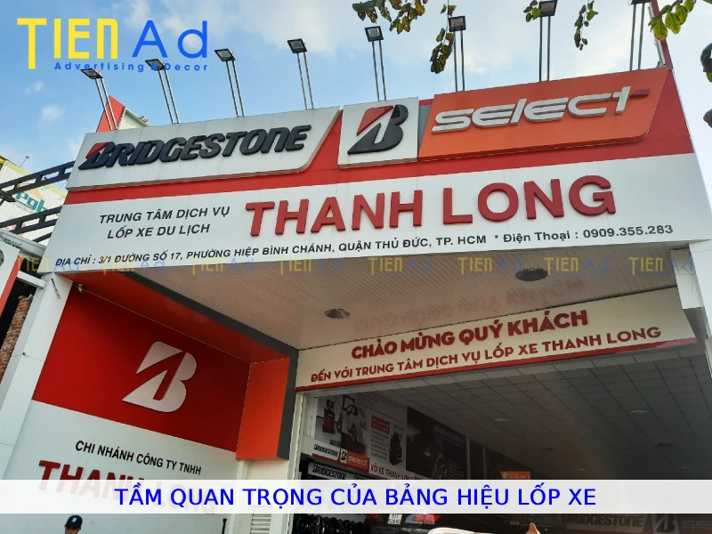 Tầm quan trọng của bảng hiệu lốp xe