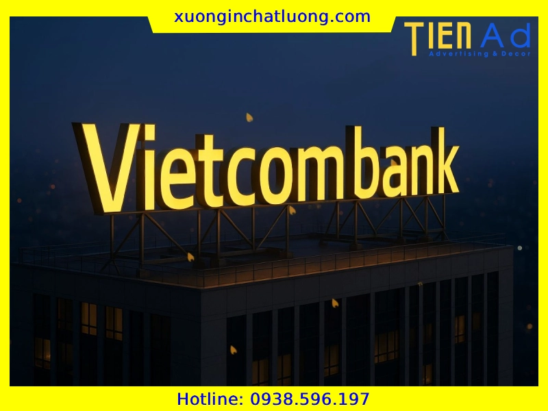 Thi Công Chữ Nổi Trên Nóc Tòa Nhà, Trung Tâm Thương Mại