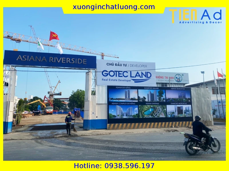 Thi Công Hoarding Dự Án Asiana Riverside Cho Gotec Land