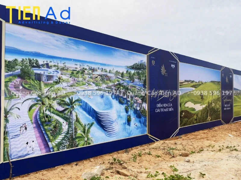 Thi công hàng rào quảng cáo dự án bất động sản