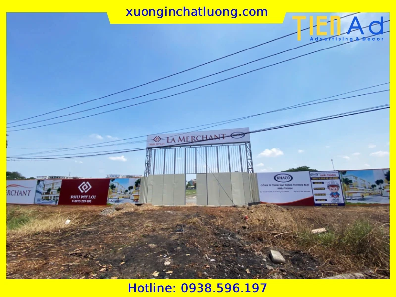 Thi công hoarding dự án La Merchant cho chủ đầu tư Phú Mỹ Lợi