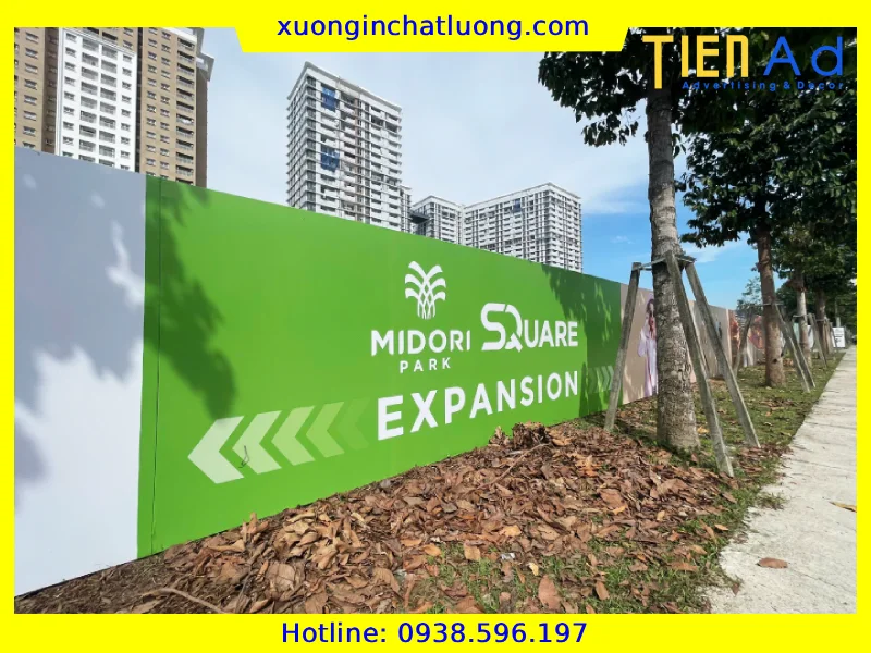Thi công hoarding dự án Midori Park The Glory cho Becamex Tokyu