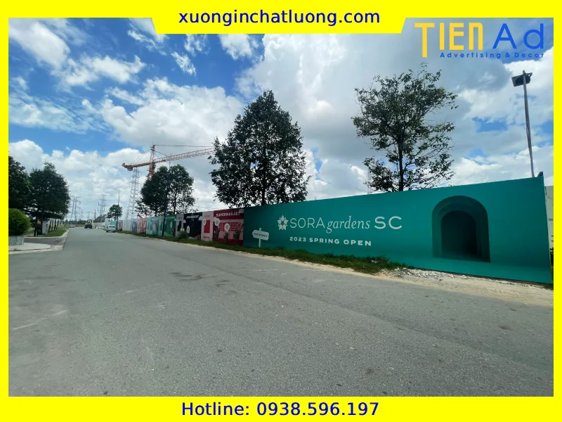 Thi công hoarding dự án Sora Garden SC cho Becamex Tokyu
