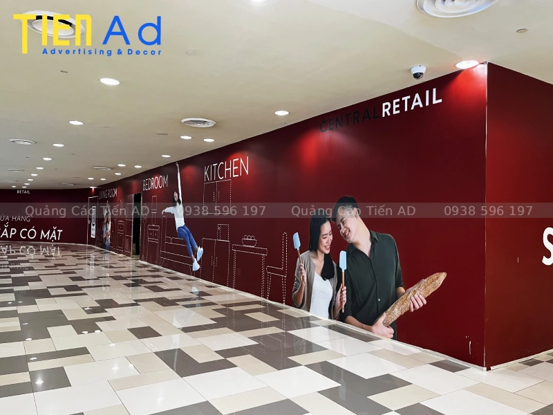 Thi công hoarding trong tòa nhà, TTTM