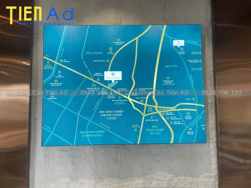 Thi công hộp đèn ko viền in UV trên backlit dẻo đèn led siêu sáng