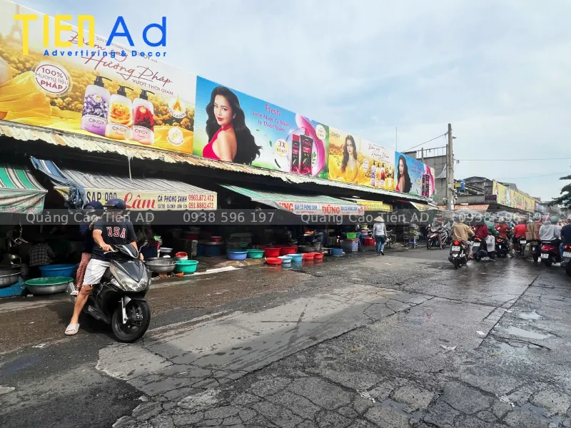 Thi công thay bạt pano chợ có thể thay từng phần hay toàn bộ