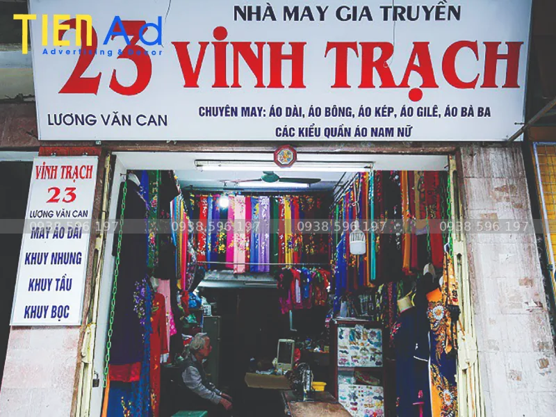 Thiết kế bảng hiệu nhà may sao cho toát lên sự khéo léo và chỉn chu