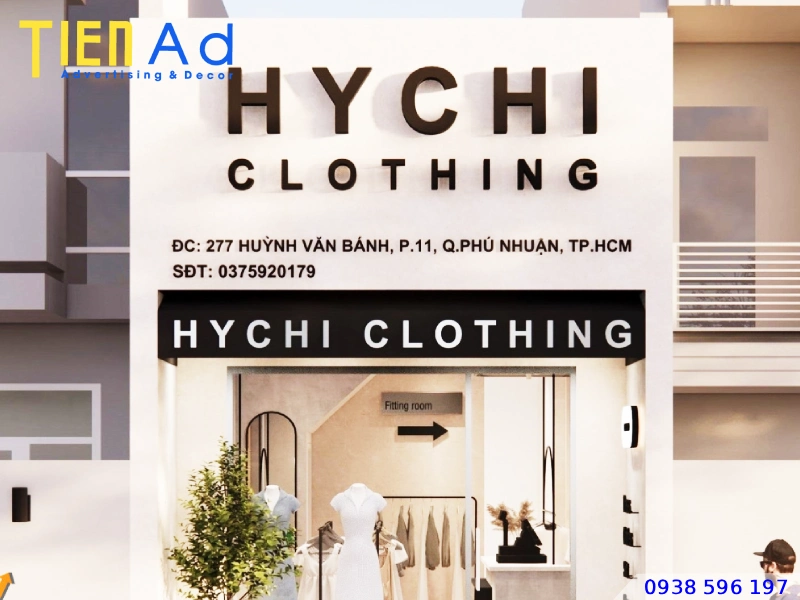 Thiết kế bảng hiệu shop quần áo