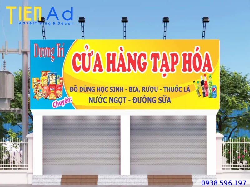 Thiết kế bảng hiệu tạp hoá