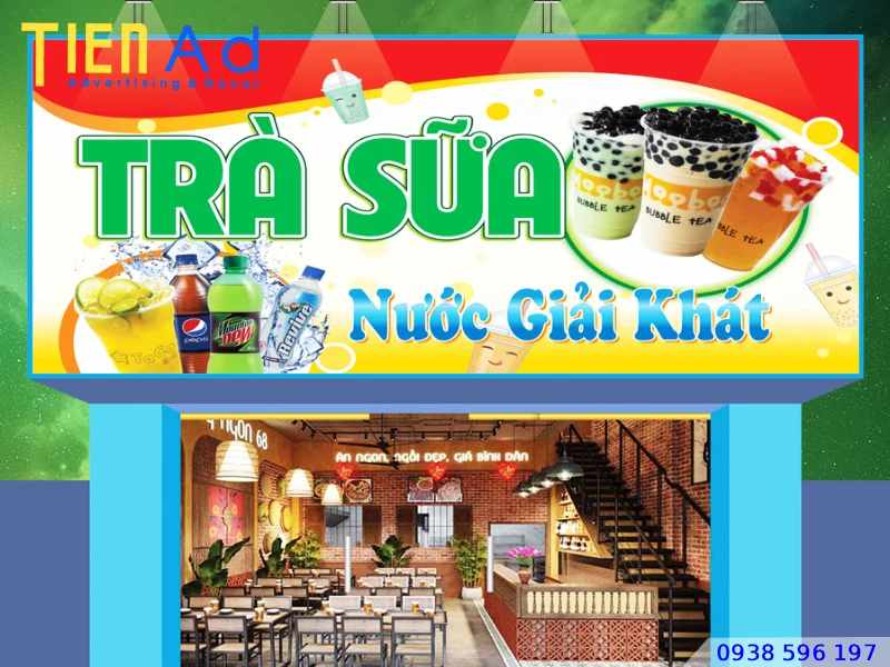 Thiết kế biển quảng cáo trà sữa