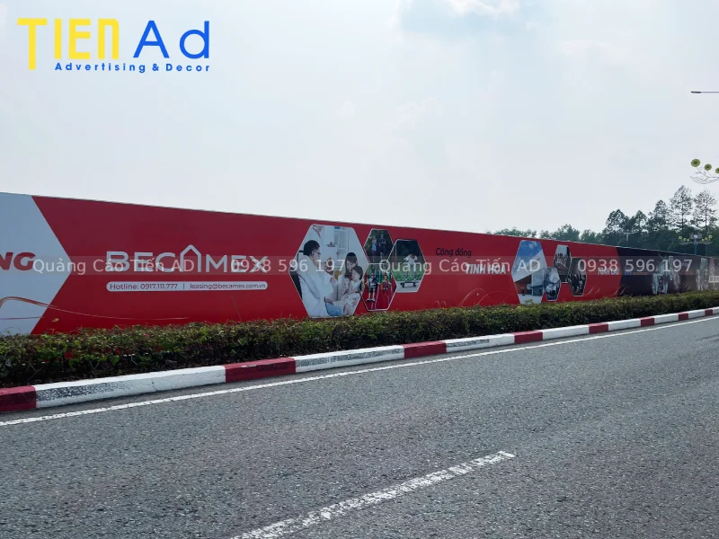 Thông tin dự án thi công hoarding cho chủ đầu tư Becamex