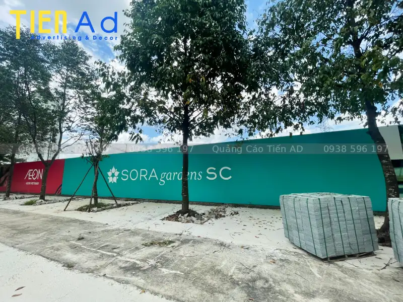 Thông tin thi công hoarding dự án Sora Garden SC cho Becamex Tokyu