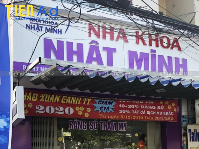 Tiến AD - Đơn vị làm bảng hiệu nha khoa trọn gói, giá tốt